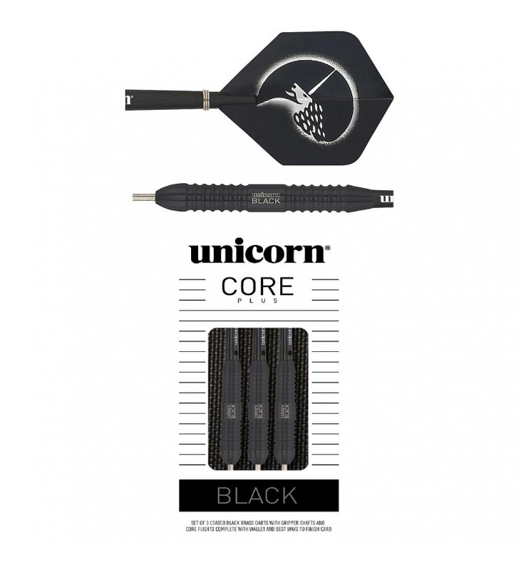Unicorn Core Plus Win Black Brass Darts